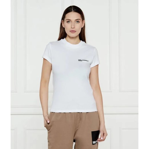 Karl Lagerfeld Jeans T-shirt | Slim Fit ze sklepu Gomez Fashion Store w kategorii Bluzki damskie - zdjęcie 184521153