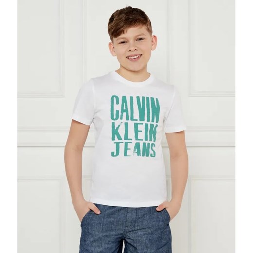 Calvin Klein Jeans T-shirt | Regular Fit ze sklepu Gomez Fashion Store w kategorii T-shirty chłopięce - zdjęcie 184521391