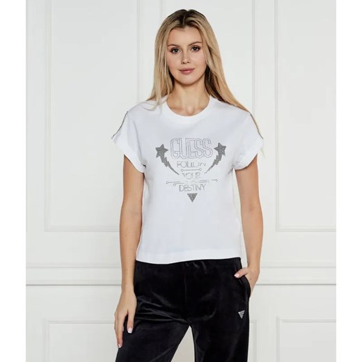 GUESS T-shirt | Regular Fit ze sklepu Gomez Fashion Store w kategorii Bluzki damskie - zdjęcie 184521394
