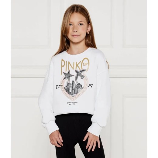 Pinko UP Bluza FLEECE | Regular Fit ze sklepu Gomez Fashion Store w kategorii Bluzy dziewczęce - zdjęcie 184521761