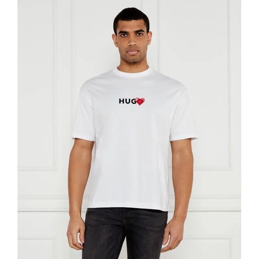 HUGO T-shirt Dewdam | Loose fit ze sklepu Gomez Fashion Store w kategorii T-shirty męskie - zdjęcie 184521772