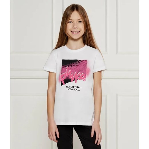Pinko UP T-shirt | Regular Fit ze sklepu Gomez Fashion Store w kategorii Bluzki dziewczęce - zdjęcie 184521943