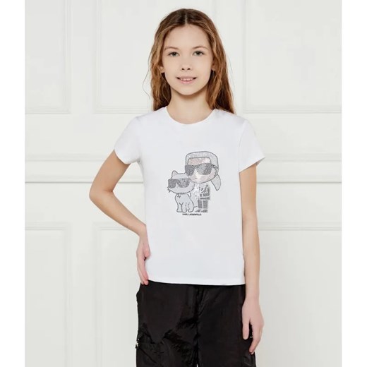 Karl Lagerfeld Kids T-shirt | Regular Fit ze sklepu Gomez Fashion Store w kategorii Bluzki dziewczęce - zdjęcie 184521970