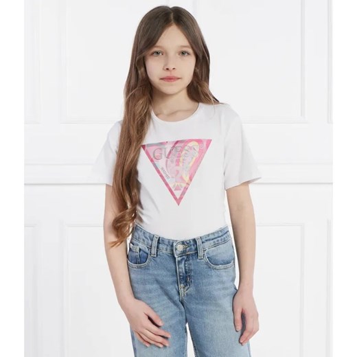 Guess T-shirt | Regular Fit ze sklepu Gomez Fashion Store w kategorii Bluzki dziewczęce - zdjęcie 184522020