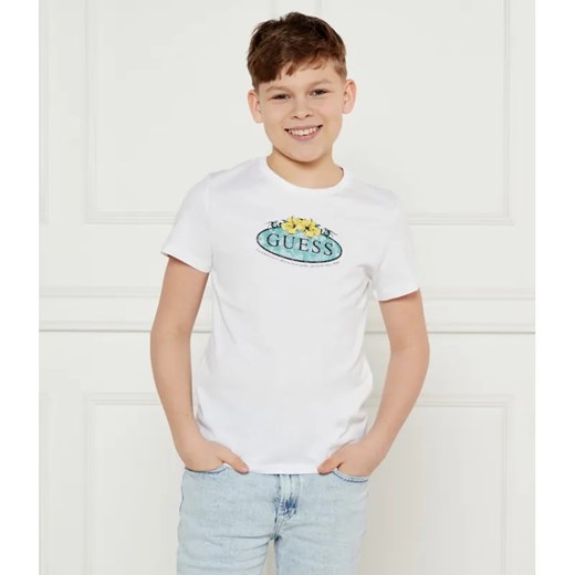 Guess T-shirt | Regular Fit ze sklepu Gomez Fashion Store w kategorii T-shirty chłopięce - zdjęcie 184522033