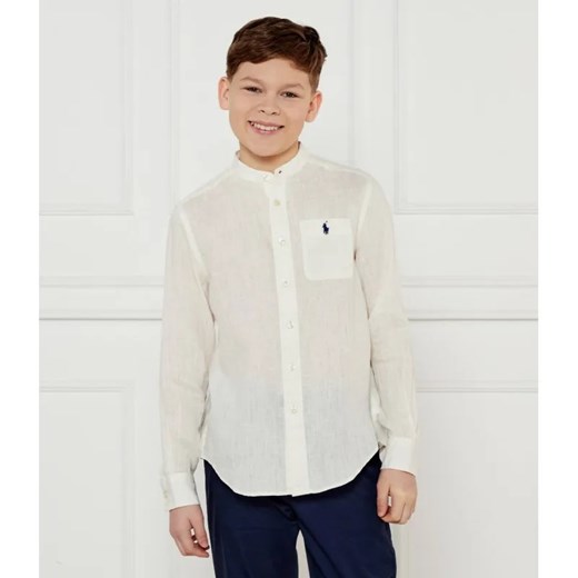 POLO RALPH LAUREN Lniana koszula | Regular Fit ze sklepu Gomez Fashion Store w kategorii Koszule chłopięce - zdjęcie 184522131