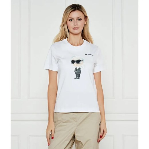 Karl Lagerfeld T-shirt IKON AQUARELLE K | Regular Fit ze sklepu Gomez Fashion Store w kategorii Bluzki damskie - zdjęcie 184522194