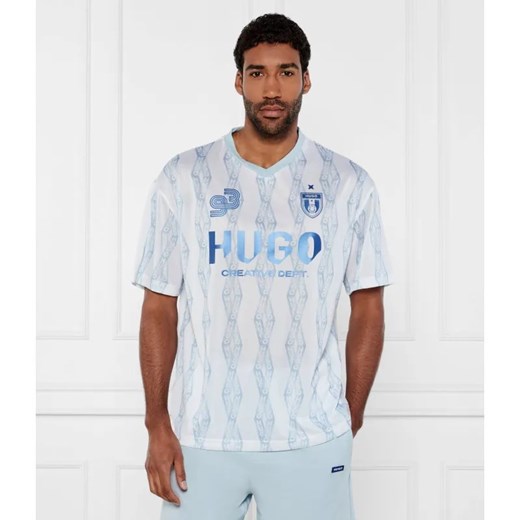 Hugo Blue T-shirt Notbal | Oversize fit ze sklepu Gomez Fashion Store w kategorii T-shirty męskie - zdjęcie 184522303