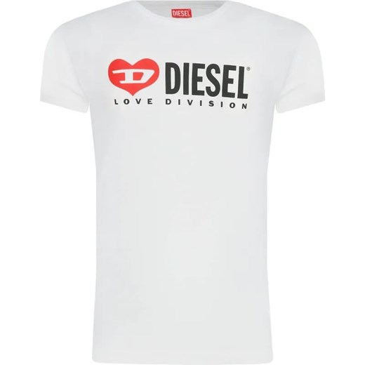 Diesel T-shirt | Regular Fit ze sklepu Gomez Fashion Store w kategorii Bluzki dziewczęce - zdjęcie 184522311