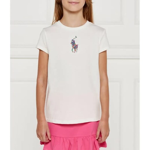 POLO RALPH LAUREN T-shirt | Regular Fit ze sklepu Gomez Fashion Store w kategorii Bluzki dziewczęce - zdjęcie 184522372