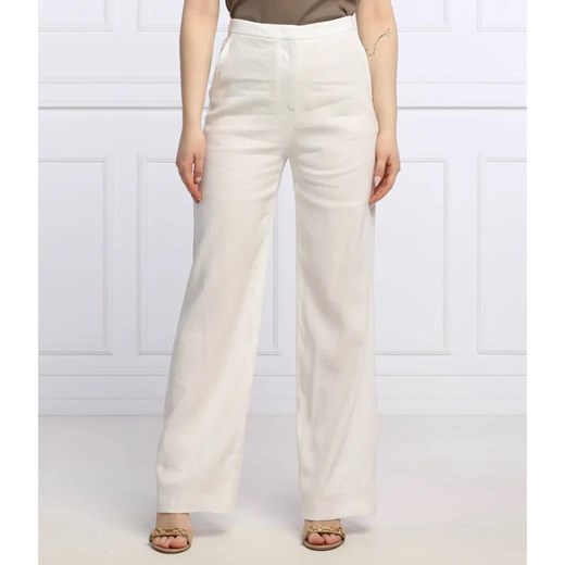 Marc Cain Lniane spodnie | Loose fit | high waist ze sklepu Gomez Fashion Store w kategorii Spodnie damskie - zdjęcie 184522413