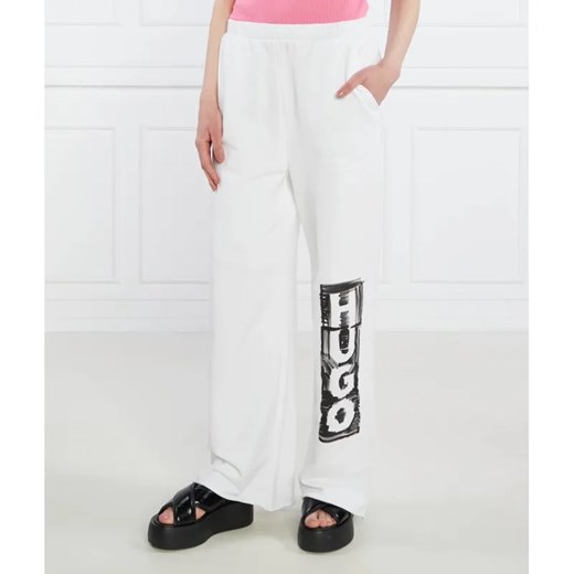 HUGO Spodnie dresowe Nasuede | Loose fit ze sklepu Gomez Fashion Store w kategorii Spodnie damskie - zdjęcie 184522594