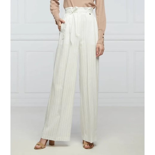 Liu Jo Spodnie | flare fit | z dodatkiem lnu ze sklepu Gomez Fashion Store w kategorii Spodnie damskie - zdjęcie 184522603