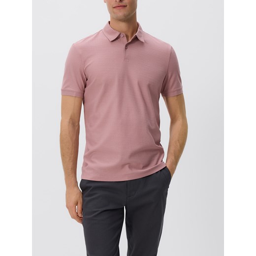 Reserved - Polo z merceryzowanej bawełny - jasnofioletowy ze sklepu Reserved w kategorii T-shirty męskie - zdjęcie 184523244