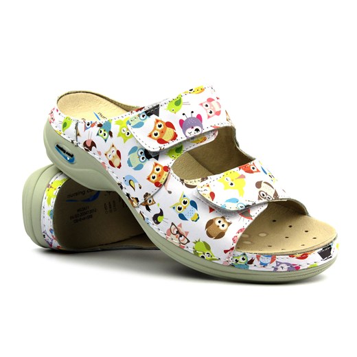 Wysokojakościowe klapki damskie, medyczne- Nursing Care WG8F57, białe ze sklepu ulubioneobuwie w kategorii Klapki damskie - zdjęcie 184524272