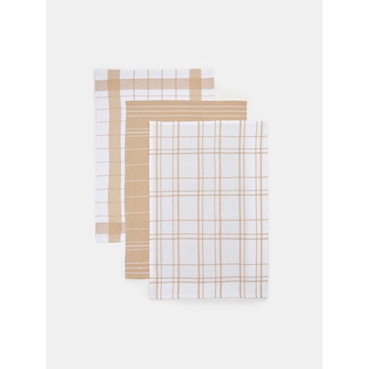 Sinsay - Ścierki kuchenne 3 pack - kremowy Sinsay One Size Sinsay