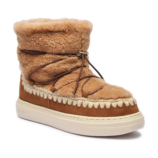 MOU Skórzane śniegowce Eskimo | z dodatkiem wełny ze sklepu Gomez Fashion Store w kategorii Śniegowce damskie - zdjęcie 184526082