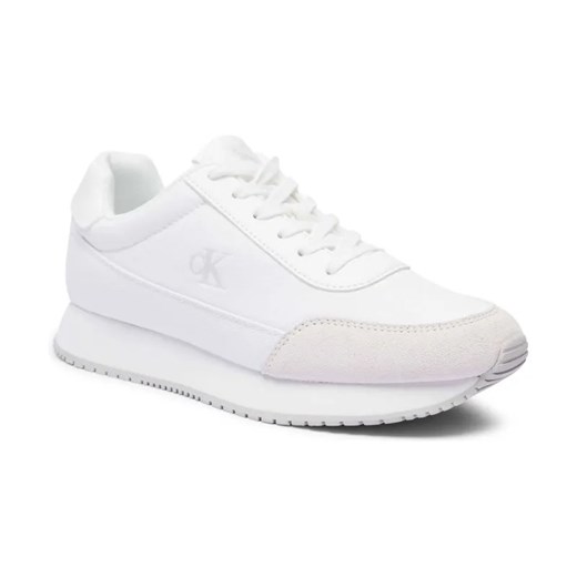 Calvin Klein Jeans Sneakersy RETRO | z dodatkiem skóry ze sklepu Gomez Fashion Store w kategorii Buty sportowe damskie - zdjęcie 184526222