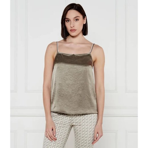 Marc Cain Satynowy top | Regular Fit ze sklepu Gomez Fashion Store w kategorii Bluzki damskie - zdjęcie 184526360