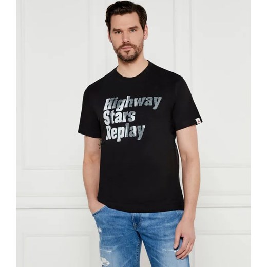 Replay T-shirt | Regular Fit ze sklepu Gomez Fashion Store w kategorii T-shirty męskie - zdjęcie 184526561