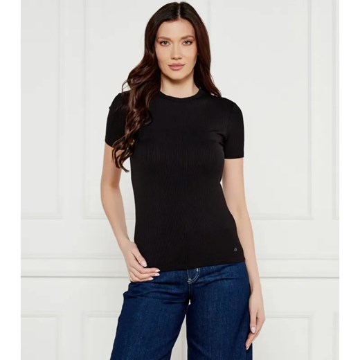 Calvin Klein T-shirt | Slim Fit ze sklepu Gomez Fashion Store w kategorii Bluzki damskie - zdjęcie 184526594