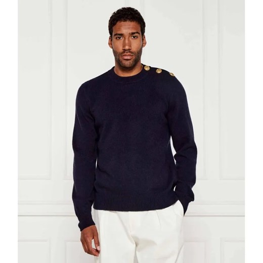 Balmain Wełniany sweter | Regular Fit | z dodatkiem kaszmiru ze sklepu Gomez Fashion Store w kategorii Swetry męskie - zdjęcie 184526601