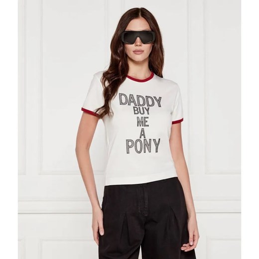 Pinko T-shirt WALER | Pinko x Patrick McDowell | Regular Fit ze sklepu Gomez Fashion Store w kategorii Bluzki damskie - zdjęcie 184526711