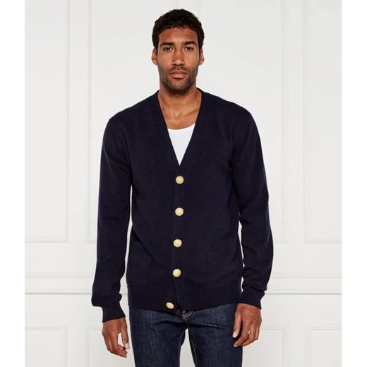 Balmain Kaszmirowy kardigan | Regular Fit | z dodatkiem wełny ze sklepu Gomez Fashion Store w kategorii Swetry męskie - zdjęcie 184531362