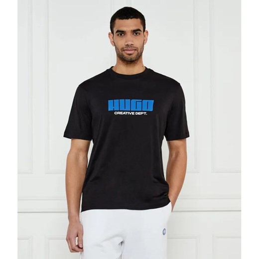 Hugo Blue T-shirt Newromi | Regular Fit ze sklepu Gomez Fashion Store w kategorii T-shirty męskie - zdjęcie 184531372