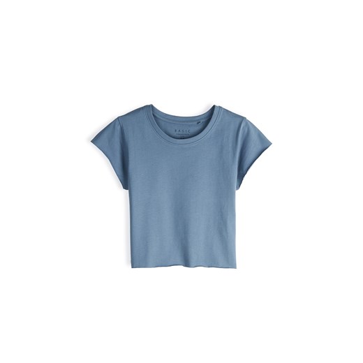 GATE Bawełniana koszulka basic z niewykończonym brzegiem 32 ze sklepu gateshop w kategorii Bluzki damskie - zdjęcie 184532000