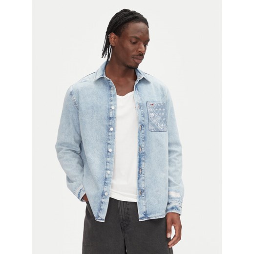 Tommy Jeans Koszula jeansowa DM0DM21362 Niebieski Regular Fit ze sklepu MODIVO w kategorii Koszule męskie - zdjęcie 184532972