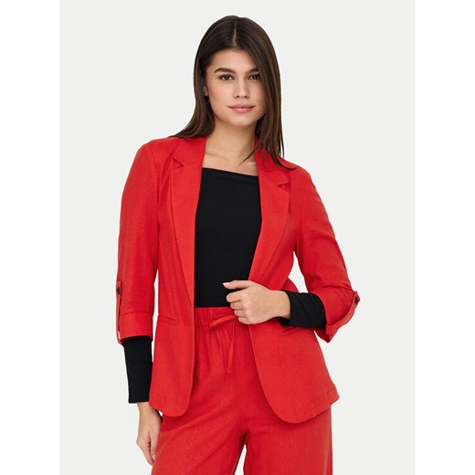 ONLY Marynarka Caro 15312199 Czerwony Loose Fit ze sklepu MODIVO w kategorii Marynarki damskie - zdjęcie 184532990