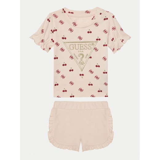 Guess Komplet dziecięcy A5GG03 K6YW4 Różowy Regular Fit ze sklepu MODIVO w kategorii Komplety niemowlęce - zdjęcie 184533021
