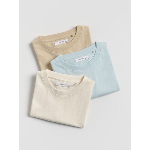 Reserved - Bawełniany t-shirt 3 pack - biały ze sklepu Reserved w kategorii T-shirty chłopięce - zdjęcie 184533923