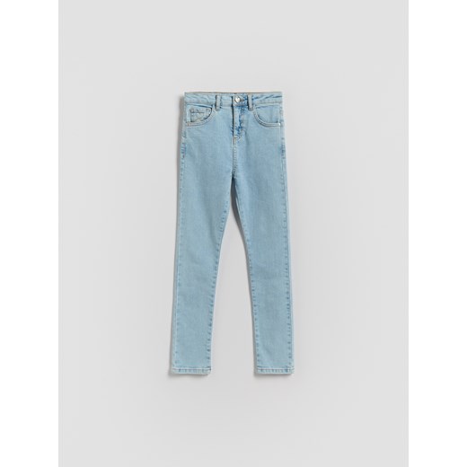 Reserved - Jeansy slim high waist - niebieski ze sklepu Reserved w kategorii Spodnie dziewczęce - zdjęcie 184534010