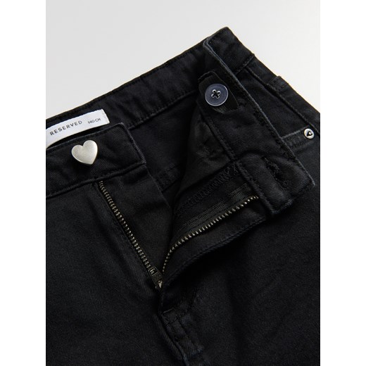 Reserved - Jeansy slim high waist - szary Reserved 122 (6-7 lat) Reserved