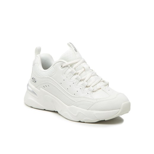 Sneakersy Skechers Star Strikez 117355/OFWT Biały ze sklepu eobuwie.pl w kategorii Buty sportowe damskie - zdjęcie 184534800