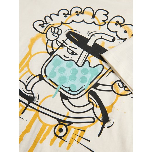 Reserved - T-shirt oversize - biały Reserved 140 (9 lat) Reserved