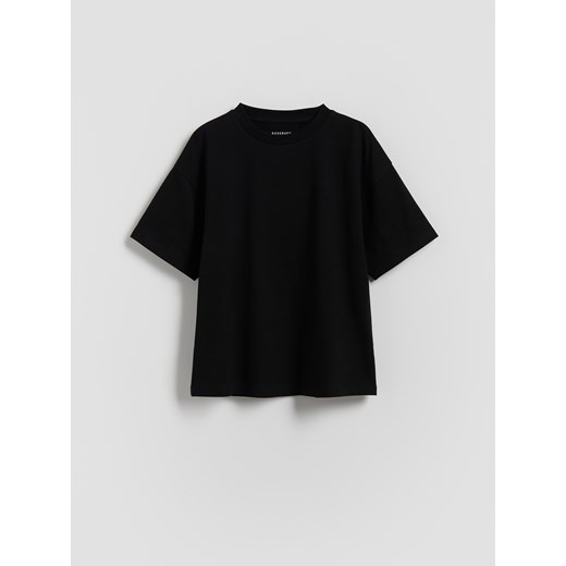 Reserved - Bawełniany t-shirt - czarny ze sklepu Reserved w kategorii T-shirty chłopięce - zdjęcie 184535490