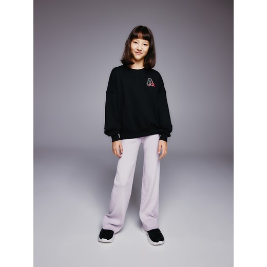 Reserved - Dzianinowe spodnie z wiskozą - lawendowy Reserved 146 (10 lat) Reserved