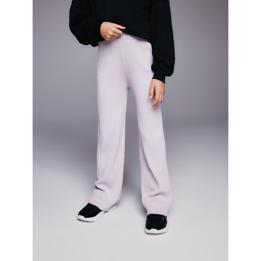 Reserved - Dzianinowe spodnie z wiskozą - lawendowy Reserved 122 (6-7 lat) Reserved