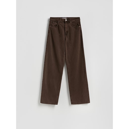 Reserved - Jeansy wide leg - brązowy Reserved 36 Reserved