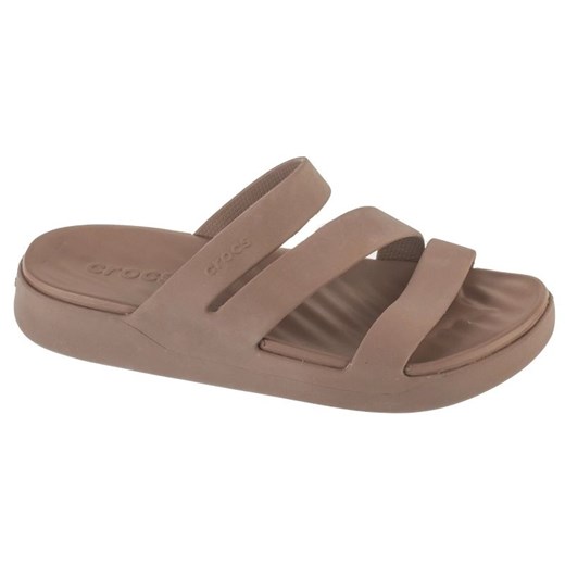 Klapki Crocs Getaway Strappy Sandal W 209587-0LF brązowe ze sklepu ButyModne.pl w kategorii Klapki damskie - zdjęcie 184536484
