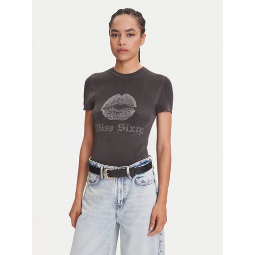 Miss Sixty T-Shirt 6S1RJ23100 Szary Slim Fit ze sklepu MODIVO w kategorii Bluzki damskie - zdjęcie 184536721