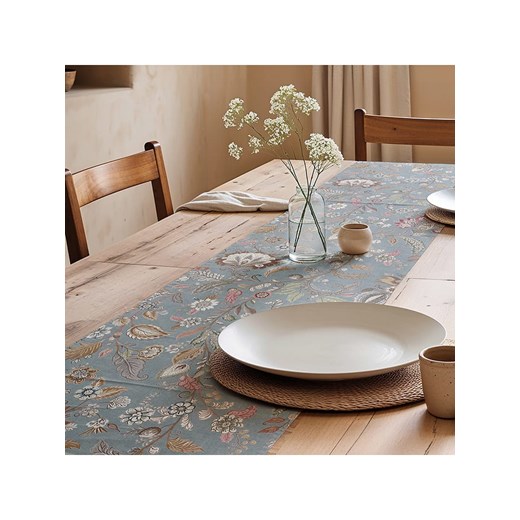 Mint Rugs Bieżnik &quot;Ayana&quot; w kolorze błękitnym ze wzorem Mint Rugs 50x155 cm okazja Limango Polska