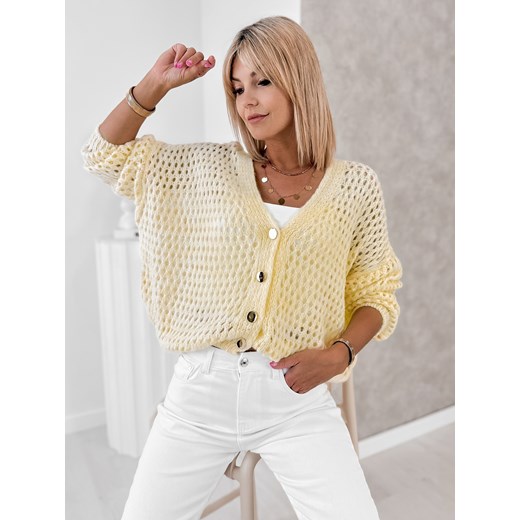 sweter fjolna żółty one size ze sklepu UBRA w kategorii Swetry damskie - zdjęcie 184537983