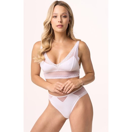 Koronkowy biustonosz miękki soft braletka biała 210, Kolor biały, Rozmiar XL, Babell ze sklepu Intymna w kategorii Biustonosze - zdjęcie 184538171