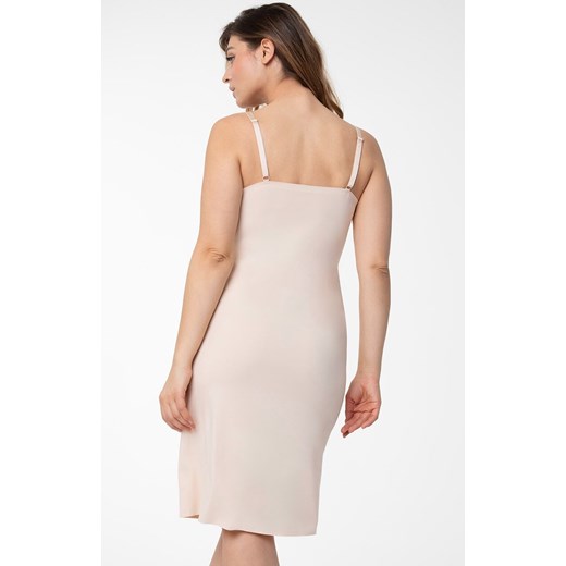 Halka damska beżowa Soft &amp; smooth Slip Long, Kolor beżowy, Rozmiar 2XL, Julimex ze sklepu Intymna w kategorii Podkoszulki i halki - zdjęcie 184538324
