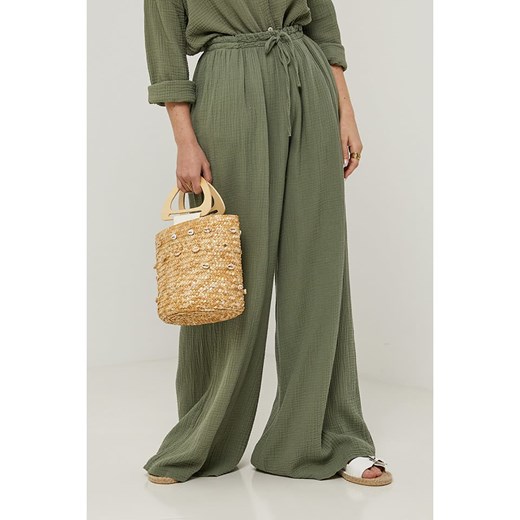 Rodier Lin Lniane spodnie w kolorze khaki Rodier Lin L/XL okazyjna cena Limango Polska