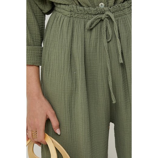 Rodier Lin Lniane spodnie w kolorze khaki Rodier Lin M/L okazja Limango Polska